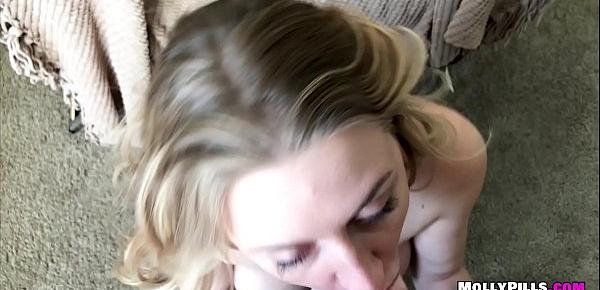  Cumming Home to Her Blowjob - POV GFE Girlfriend Experience - Molly Pills - Welcome Home Cock Sucking From Amazing Natural Tits Amateur Babe